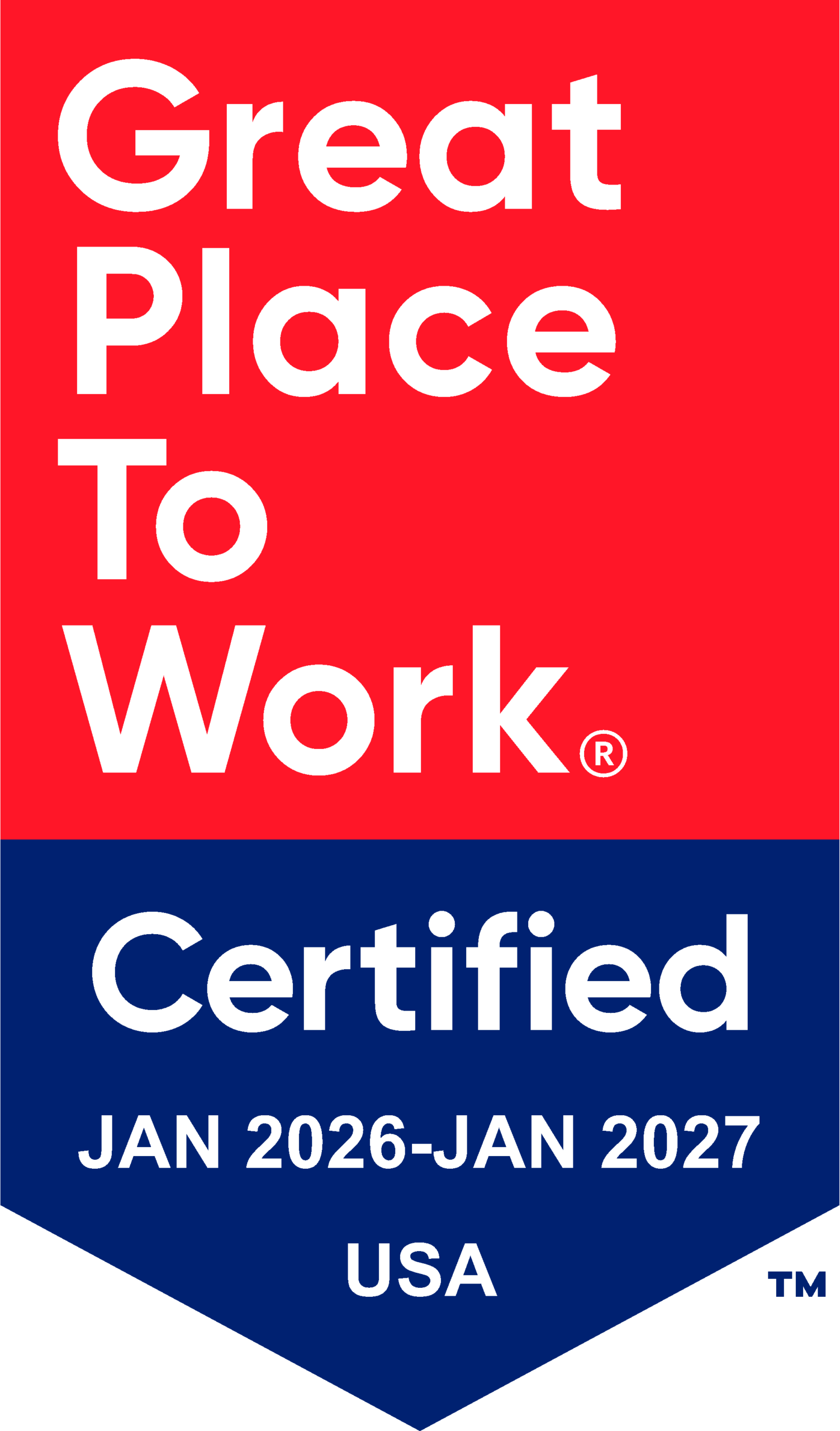 Great Place To Work Certified, Jan 2026 – Jan 2027, USA